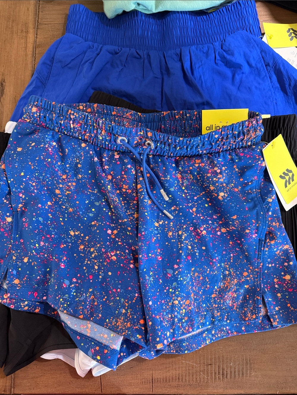 all in motion Kids Shorts Pack - Blue Splash, Black, White, Royal Blue - Picture 4 of 9